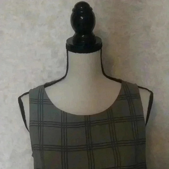 Eileen Fisher Ash Plaid Printed Silk Georgette Scoop Neck Tunic Size SP - Picture 5 of 7